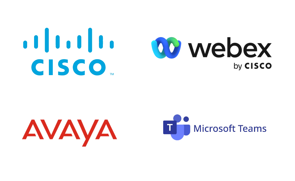 list of platforms supported by Infortel Select CDR software, cisco CUCM, webex, avaya, and microsoft team.